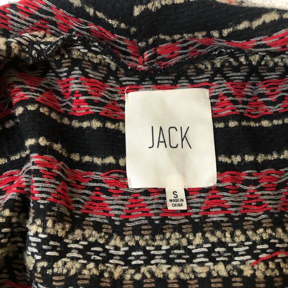 Jack by BB Dakota Open Front Wool Blend Knit Cardigan S Aztec Southwestern Boho - Picture 9 of 13
